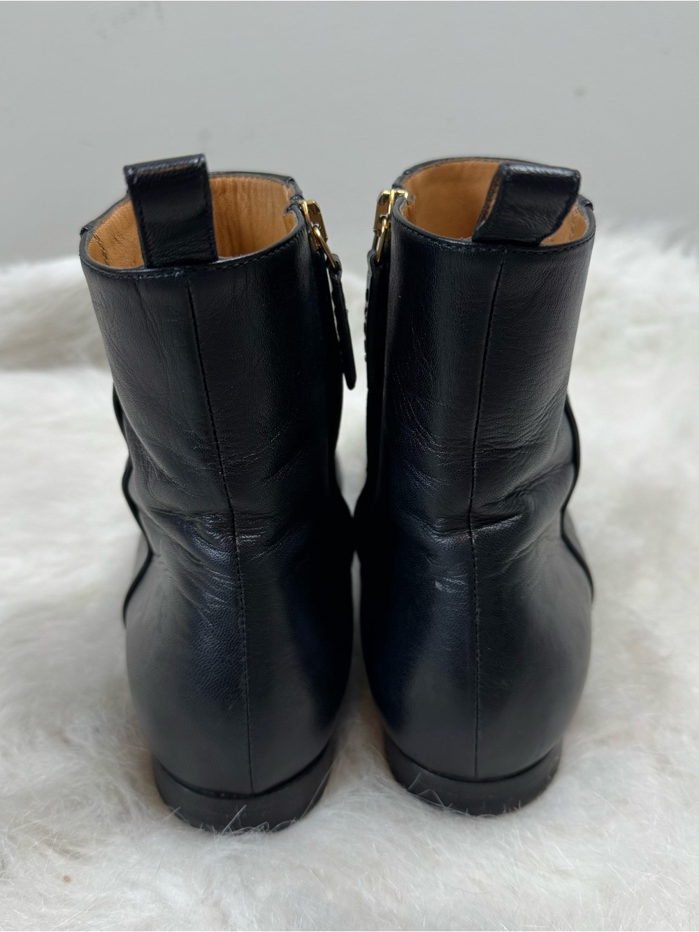 Gucci Malaga Jordaan Black Leather Horsebit Ankle Boots 39 - Picture 9 of 11